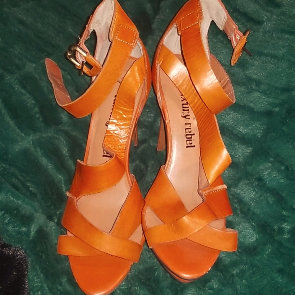 Luxury Rebel  4" strappy heel size euro 38 US 7.5